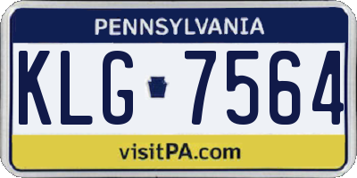 PA license plate KLG7564