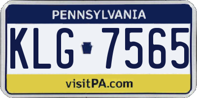 PA license plate KLG7565
