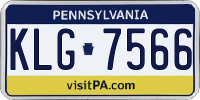 PA license plate KLG7566