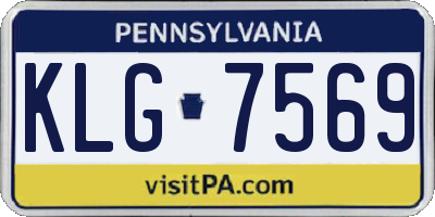 PA license plate KLG7569