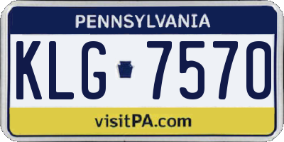 PA license plate KLG7570