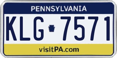 PA license plate KLG7571