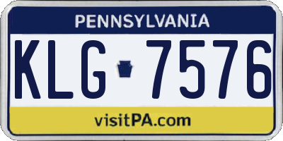 PA license plate KLG7576