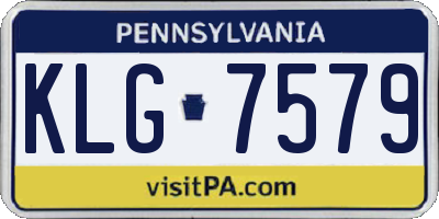 PA license plate KLG7579