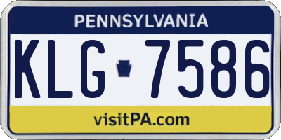 PA license plate KLG7586