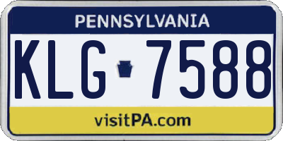 PA license plate KLG7588