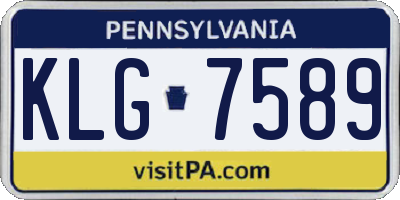 PA license plate KLG7589