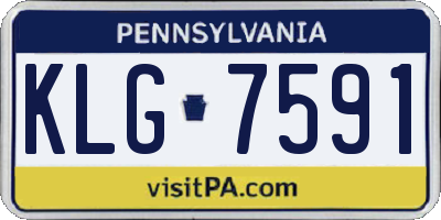 PA license plate KLG7591