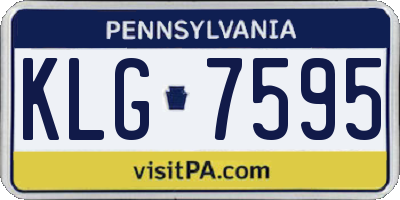 PA license plate KLG7595