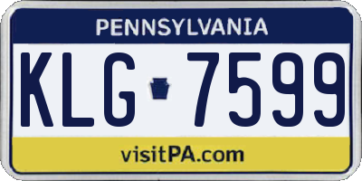 PA license plate KLG7599