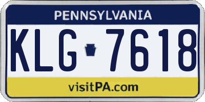 PA license plate KLG7618