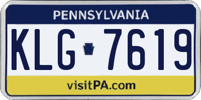 PA license plate KLG7619