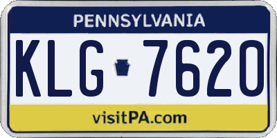 PA license plate KLG7620