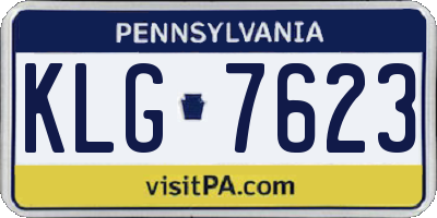 PA license plate KLG7623