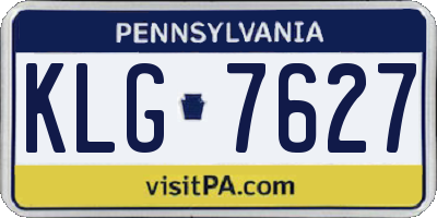 PA license plate KLG7627