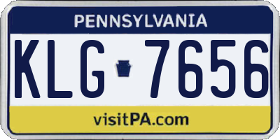 PA license plate KLG7656