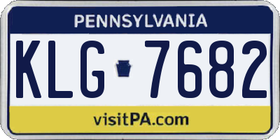 PA license plate KLG7682