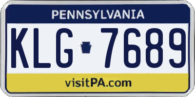 PA license plate KLG7689