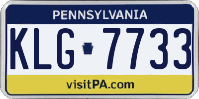 PA license plate KLG7733