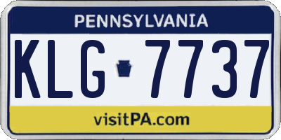 PA license plate KLG7737