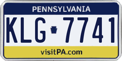 PA license plate KLG7741