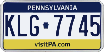 PA license plate KLG7745