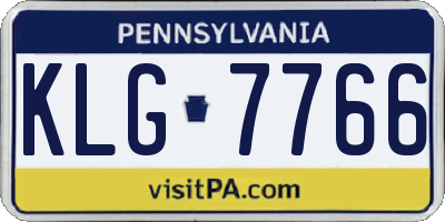 PA license plate KLG7766