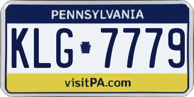 PA license plate KLG7779