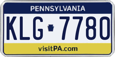 PA license plate KLG7780