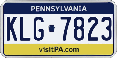 PA license plate KLG7823