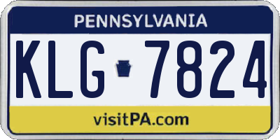 PA license plate KLG7824