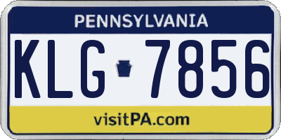 PA license plate KLG7856