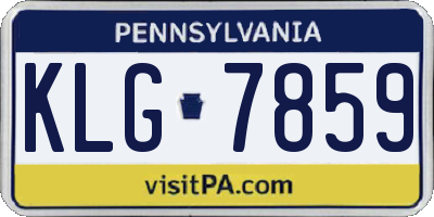 PA license plate KLG7859
