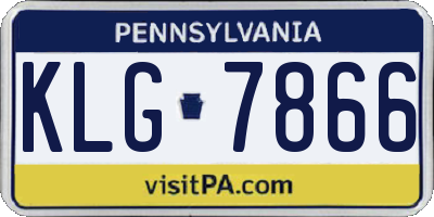 PA license plate KLG7866