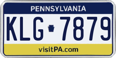 PA license plate KLG7879