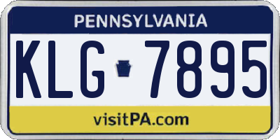 PA license plate KLG7895