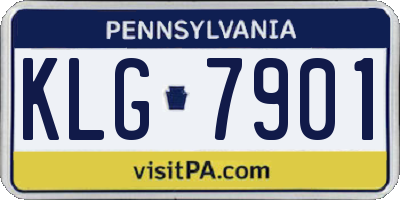 PA license plate KLG7901