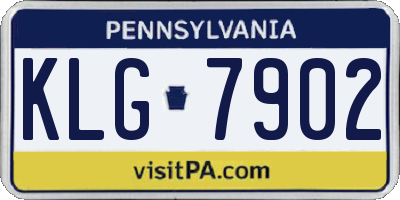 PA license plate KLG7902