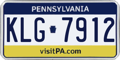 PA license plate KLG7912