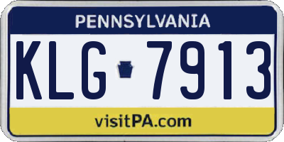 PA license plate KLG7913