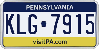 PA license plate KLG7915