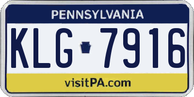 PA license plate KLG7916