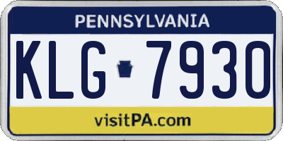 PA license plate KLG7930