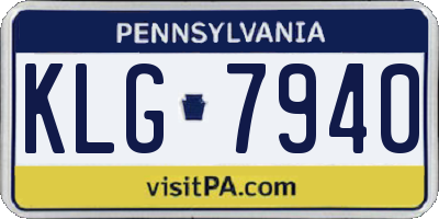 PA license plate KLG7940