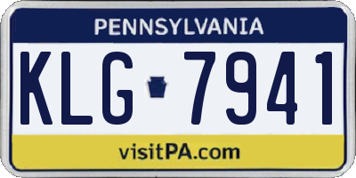 PA license plate KLG7941