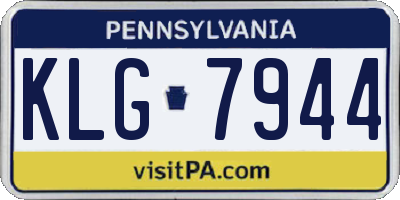 PA license plate KLG7944