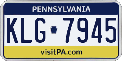PA license plate KLG7945