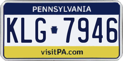PA license plate KLG7946