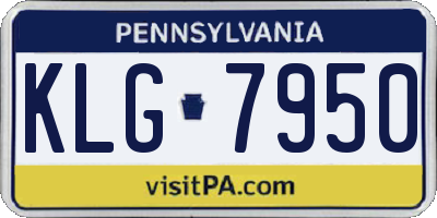 PA license plate KLG7950