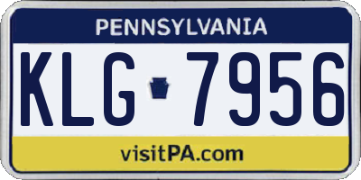 PA license plate KLG7956